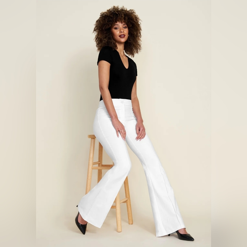 Tall White Flare Leg Pants